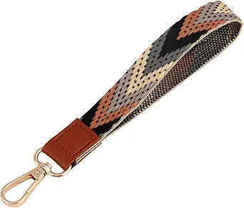 Wrist Lanyard for Keys Wristlet Lanyard Long and Mini Wristlet Strap Keychain for Women Man Car Keys Stretchy Keychain Holder, Original Elastic Anti-Drop Design