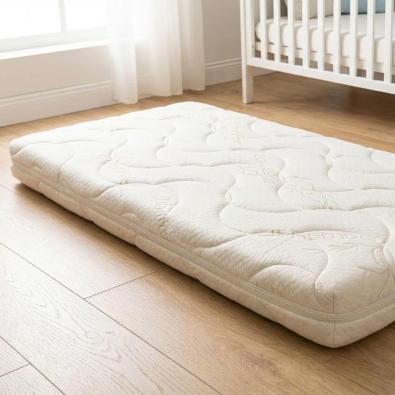 Easy Dort - Babytragetasche 40 x 90 cm – Wiege, Babywanne oder Babybett – Bezug aus Bambus | Sommer & Winter | doppelseitig Öko-Tex® | Weiß