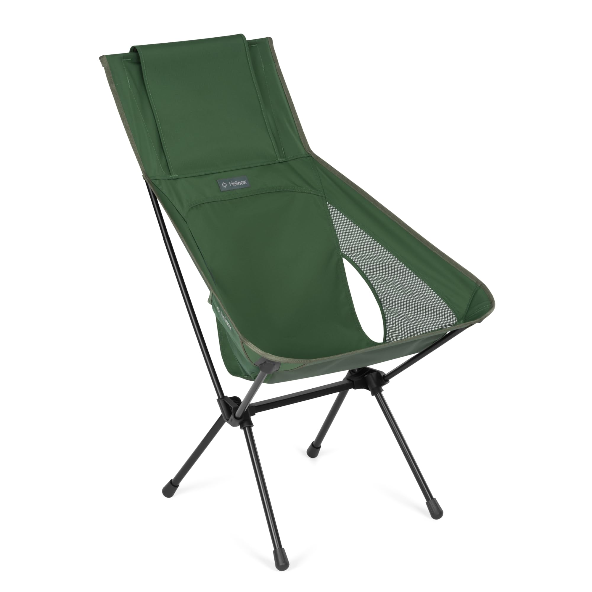 Helinox Sunset Chair (re), Packable Outdoor Furniture, Summer Vacation Holiday Seat, Foldable, Lightweight High-Back Comfort, Sustainable Eco-Friendly Materials Weighing 3.66 lbs(1.6 kg), Forest Green