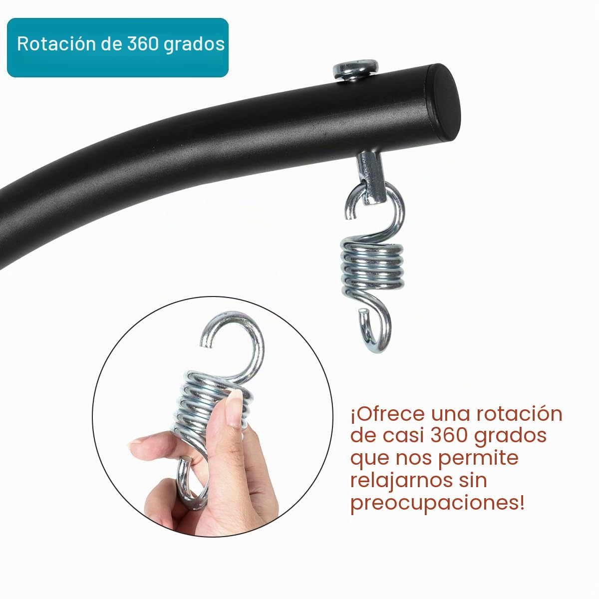 Soporte Silla Colgante, Soporte para Sillón Colgante Columpio, Carga Máxima 150 kg, Adecuado para Interiores y Exteriores