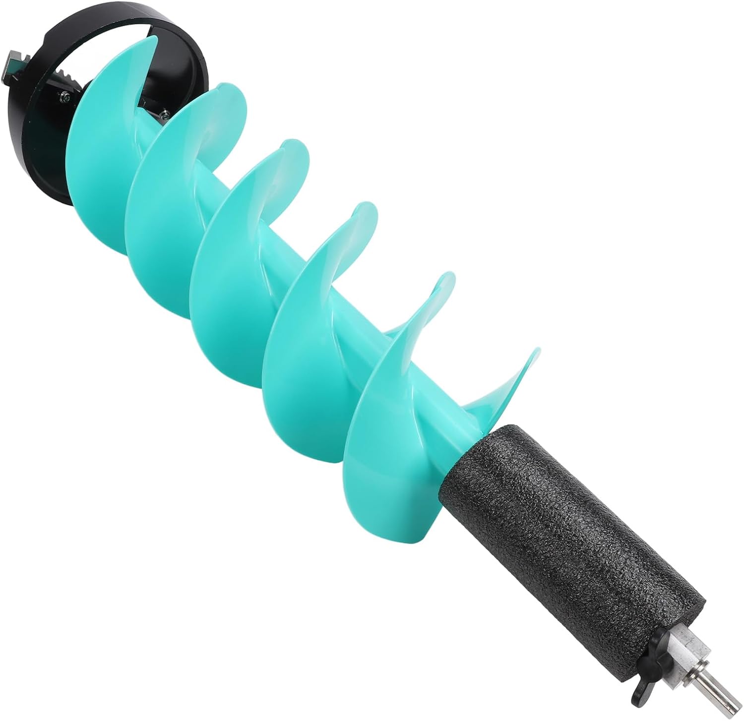 8 Inch Electric Ice Fishing Auger Drill Bit - Lightweight Aluminum Alloy & Nylon, Universal Adapter, Floating Tube Design for Deep Waters & Thick Ice