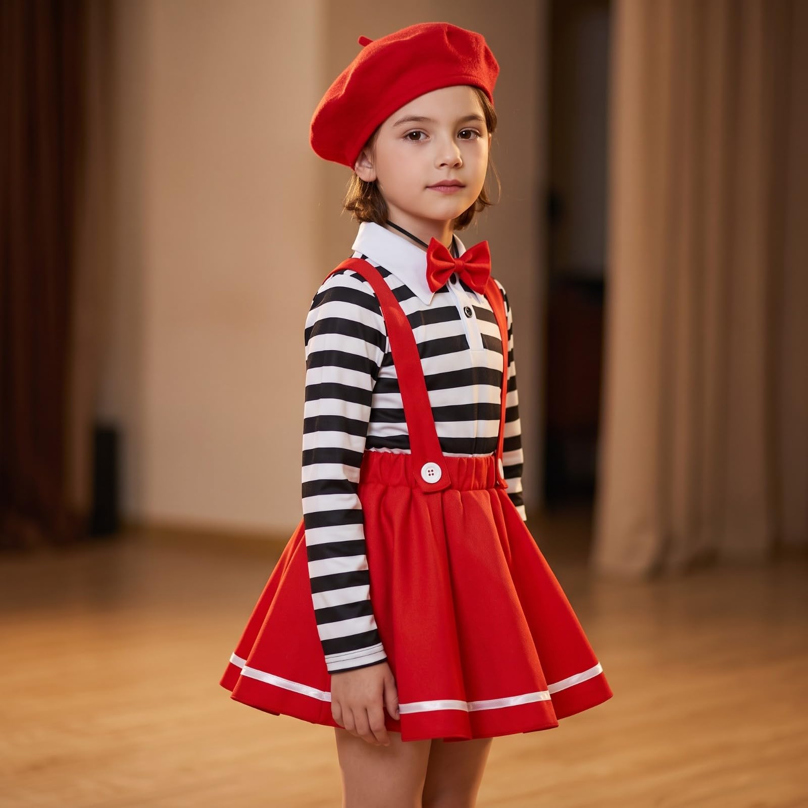 Costume con Gonna a Bretelle | Bianco e Nero, Costume da, per Halloween, Bambini