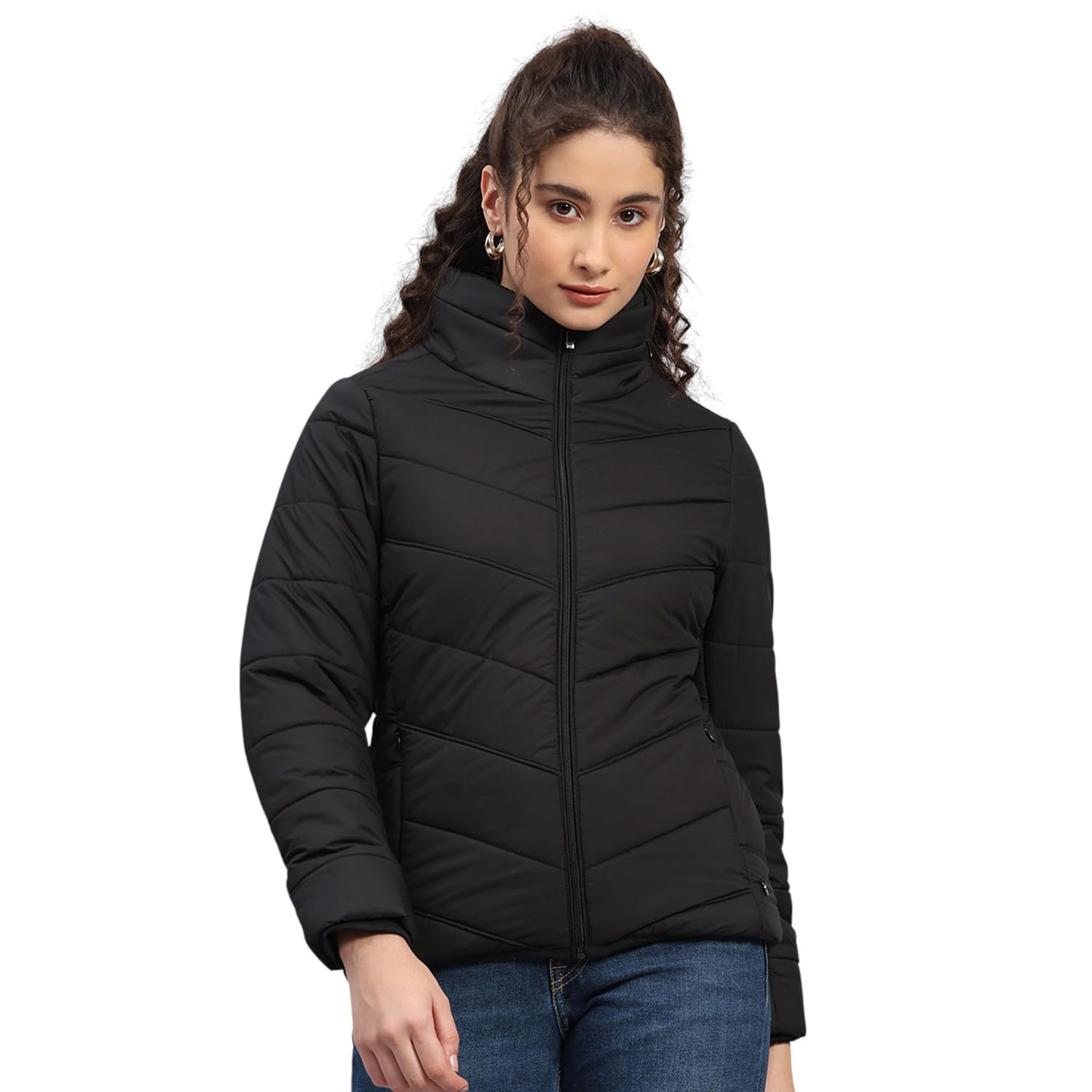 monte carlo Womens Regular Fit Self Designed Zipper Closure Full Sleeve Winter Jacket | Women Winter Jacket | Stylish Zipper Jacket | Casual Winter Wear For Women's(Pack of 1)-picture-31