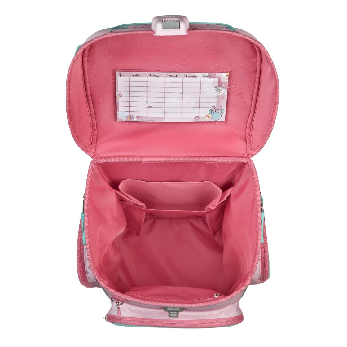 Undercover Schulranzen Set 5-TLG Disney Minnie Mouse Mädchen 1. Klasse - Mit personalisiertem Inhalt - Schultasche mit Turnbeutel Federmappe für Grundschule