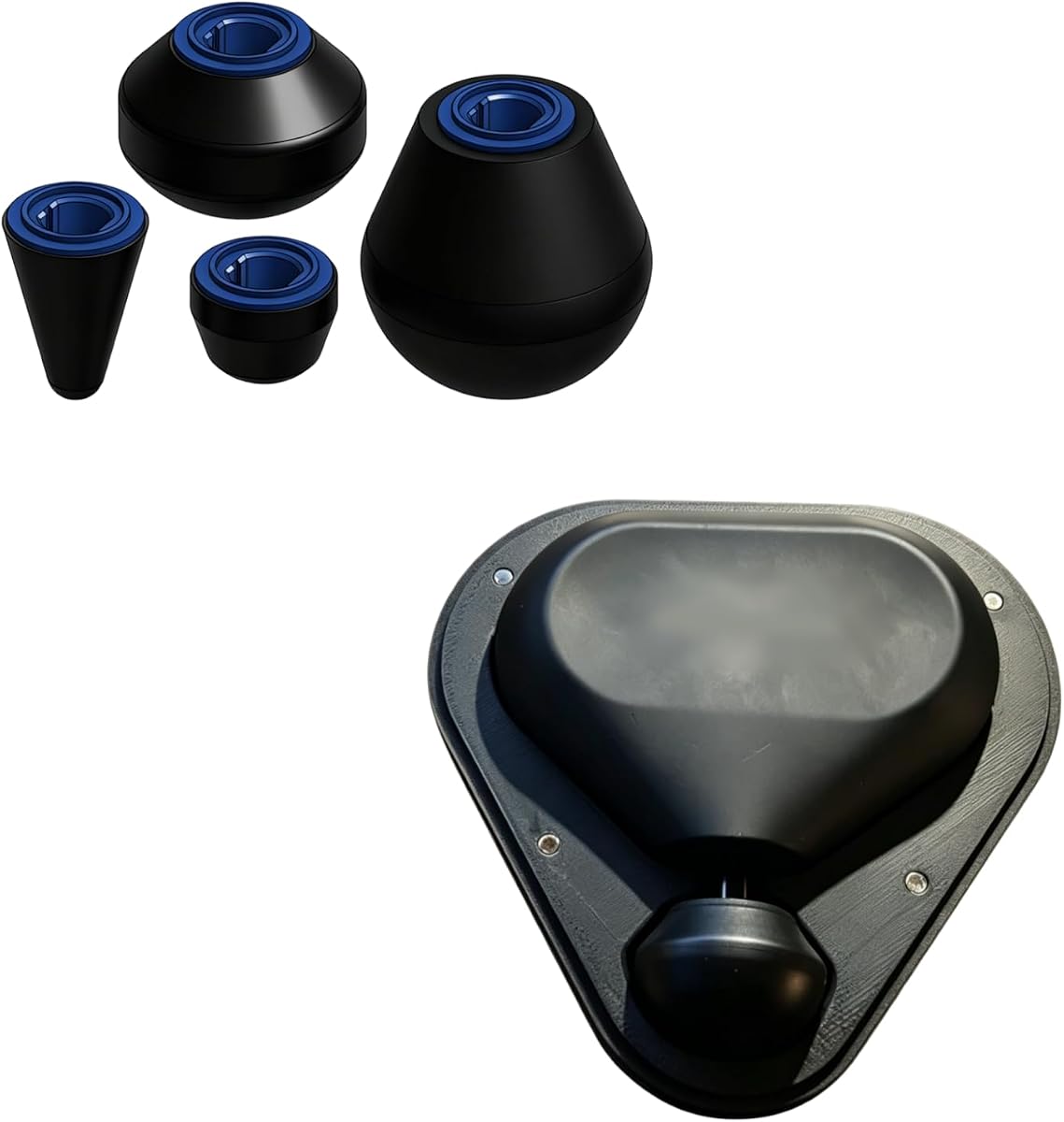 Replace the Massage Head Attachments Compatible with Theragun Mini 1st Gen, Positive & Negative Tool Ends for Personalized Massage Tips, Compatible with Therabody Massage Guns (Black)