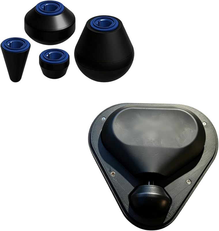 Replace the Massage Head Attachments Compatible with Theragun Mini 1st Gen, Positive & Negative Tool Ends for Personalized Massage Tips, Compatible with Therabody Massage Guns (Black)