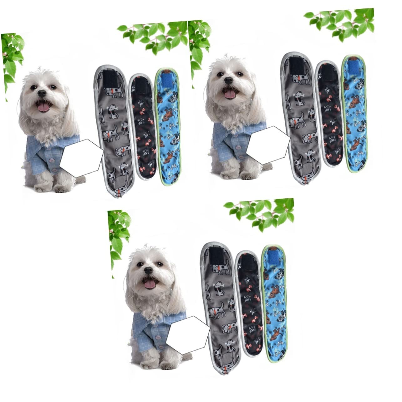 9 Piezas 10 Decoración De Jardín Zen Pañales Reutilizables para Perros Pañales para Perros Pañal De Perro Hembra Accesorios para Perros Cachorro Pañal Ropa Dibujos Animados