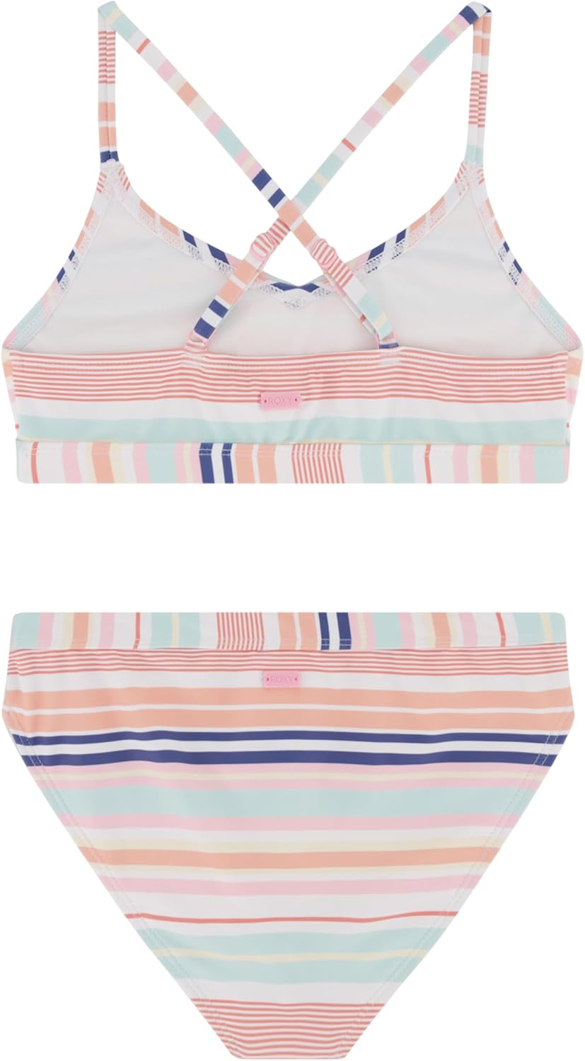 Roxy Girls' Two-Piece Bikini Swimsuit Set, UPF 50+ Sun Protection, Quick-Dry... - Picture 15 of 44