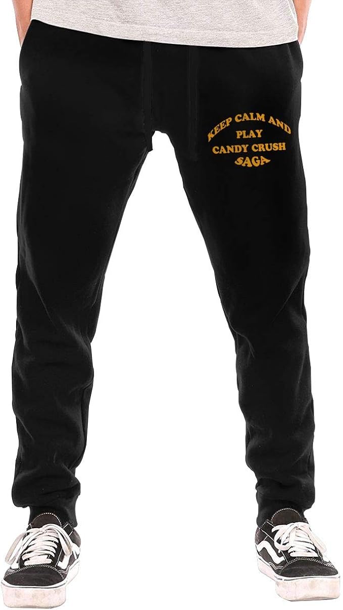 Amazon.com: Keep Calm and Play Candy Crush Saga - Pantalones largos  deportivos para hombre, 100% algodón, estilo casual : Ropa, Zapatos y  Joyería