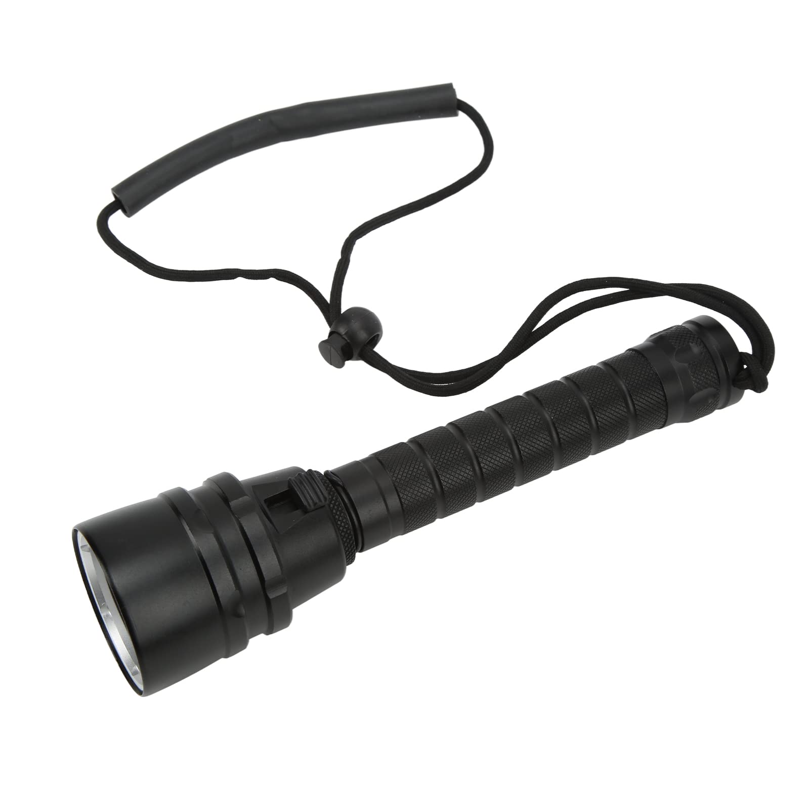 Torcia subacquea S5 Corda antiscivolo impermeabile antiurto ad alte prestazioni per campeggio subacqueo Attività all'aperto Lega di alluminio nera 300g
