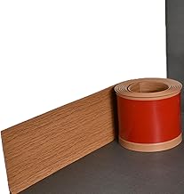 Moldura De Zócalo Flexible De 4 Pulgadas, Base De Pared De Vinilo Autoadhesiva, Moldura De Zócalo Despegable Y Pegada(Size:4in x 98.4ft(30m),Color:Roble Amarillo)