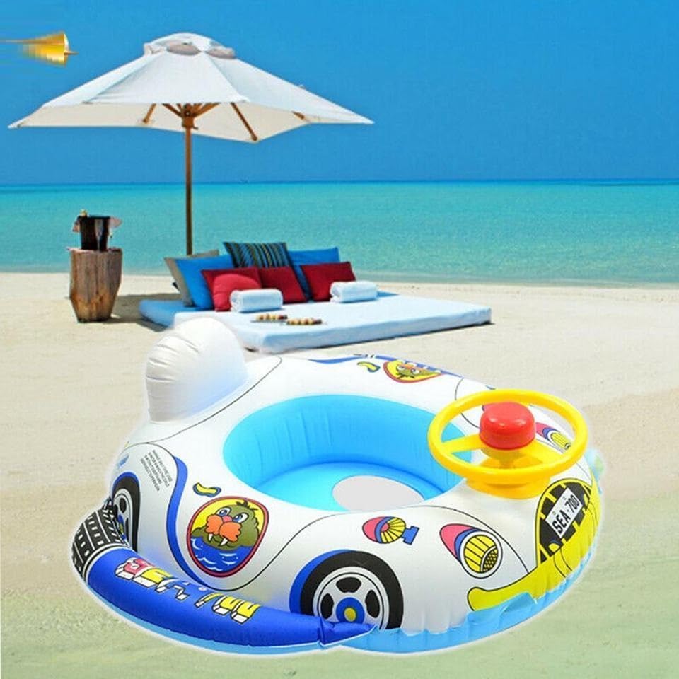 Image of Swim Ring for Kids Inflatable Swimming Pool Tube for 1-5 Years Baby Girl Boys Inflatable Swimming Safety Tube (Swimming Ring)