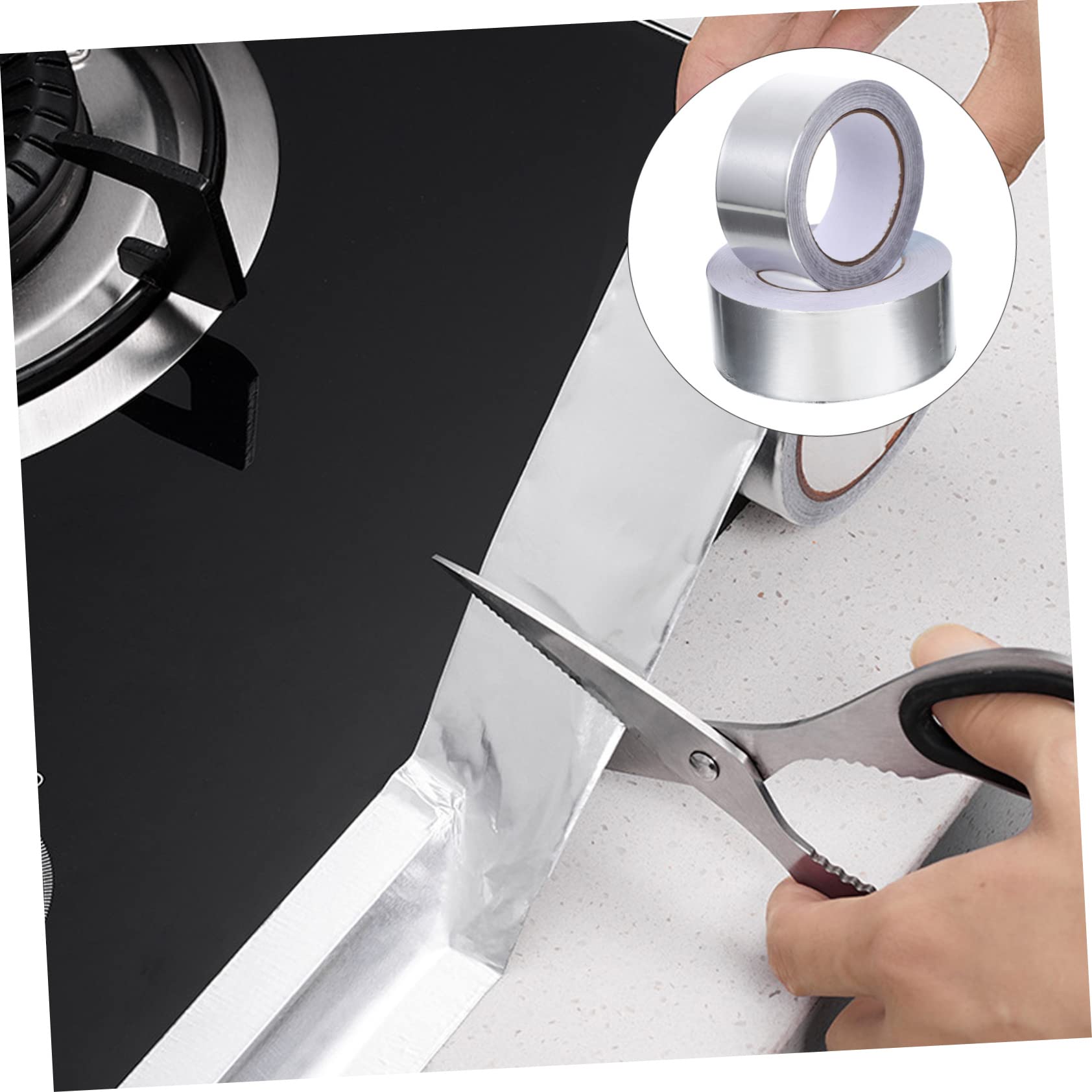 Gadpiparty 2 Nastro Adesivo Alluminio Set Facile Rimuovere per Cucina e Riparazioni Domestiche