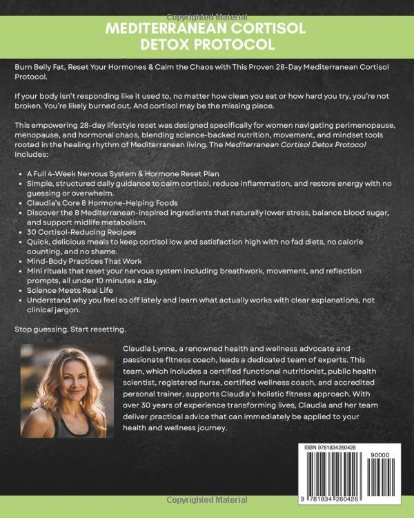 Mediterranean Cortisol Detox Protocol for Women: 28-Day Plan to Burn Belly Fat, Balance Hormones, Reset Your Nervous System & Promote Lasting Weight ... Life (Mind & Body Mediterranean Wellness) - Image 2
