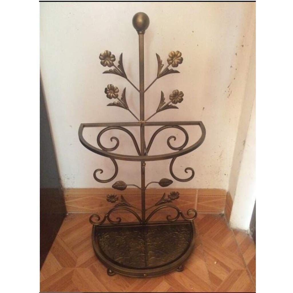Porte-parapluie en fer forgé suspendu bronze pour maison et hôtel