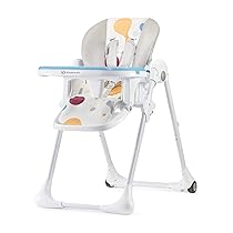 Kinderkraft YUMMY Seggiolone, Poltrona per bambini, Seggiolone, Puericultura, Pappe per bebè, Piegato, Con vassoio, Poggiapiedi, Regolabile, Nascita, 15 kg, Multicolore