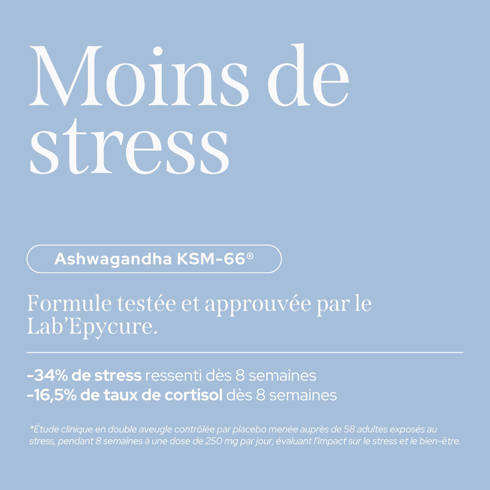 EPYCURE - Cure Équilibre Cortisol - 100% Naturel - Réduit Cortisol, Soulage Stress & Fatigue Nerveuse - Ashwagandha, Magnésium Bisglycinate, L-Tryptophane, Vitamines B - 1 Mois