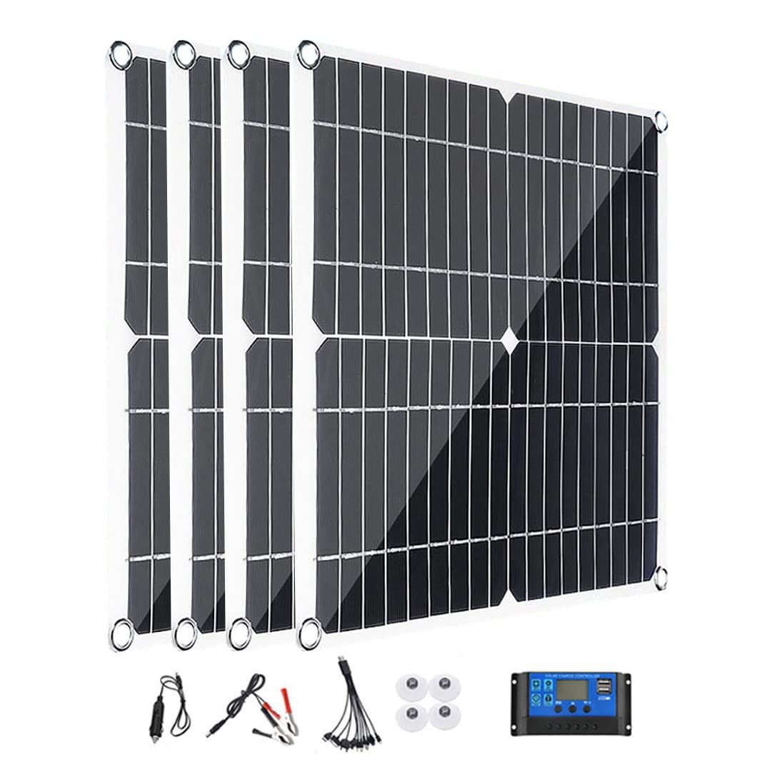 Buy 200W 400W 600W 800W Solar Panels Kit With 30A/60A Controller, USB ...