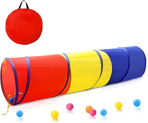 Miniatura 7 de Túnel de juego para niños pequeños, tienda de campaña desplegable para bebés, niños o perros con 2 lados de malla, juguetes de túnel para niños o