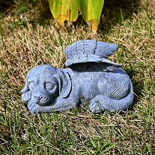 Juliahestia Angel Dog Memorial Stones Statue Sleeping Ornament For Passing Away Bereavement Pet Loss Sympathy Memory Gifts Remembrance thumb #3