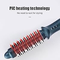 Vista 3 de Rizador inteligente, 2 en 1, termostático, recto, rizado, cepillo de doble propósito, portátil, para el hogar, para el centro de belleza