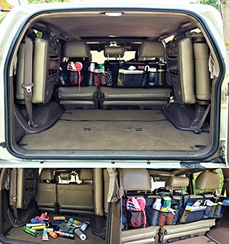 P&F PRODUCTS Car Trunk Organizer by P&F | Large Collapsible Cargo Net | Backseat Storage for CRV | Prius | Pickup | Mini Van