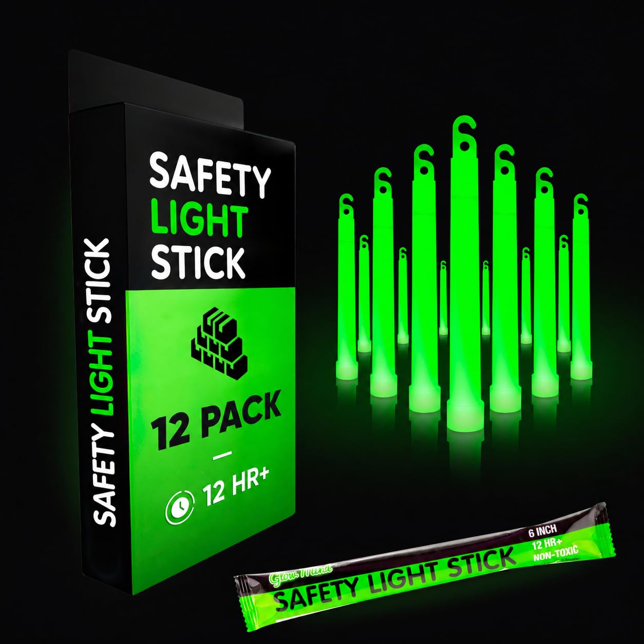 Emergency Glow Sticks with 12 Hours Duration Individually Wrapped Industrial Grade Glowsticks for Survival Gear Camping Lights Power Outages and Military Use product thumbnail 2