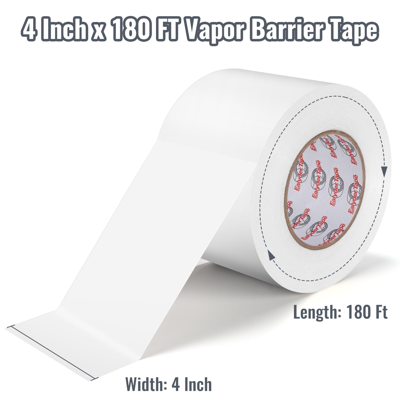 2 Rouleaux Ruban Pare-vapeur 100 mm x 54,8 m Adhésif Puissant Ruban Haute Performance Pour Feuilles Pare-vapeur et Frein-vapeur Joints Sous-structure et Isolation