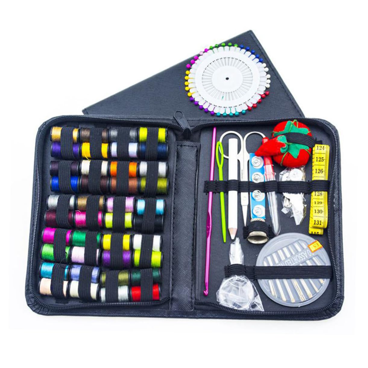 DOITOOL 129 Pcs 1 Set Sewing Thread Tools Sewing Needle Kit Stitch Tools Material