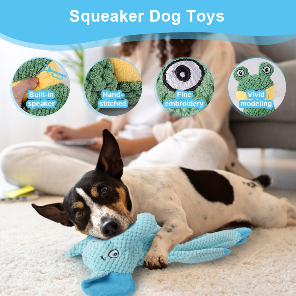 Juguetes chirriantes para perros pequeños, medianos y grandes, juguete masticable duradero para dentición y masticación, juguete interactivo resistente para cachorros, paquete de 5, para