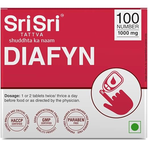 Sri Sri DIAFYN Control 100 Tabs 1000mg