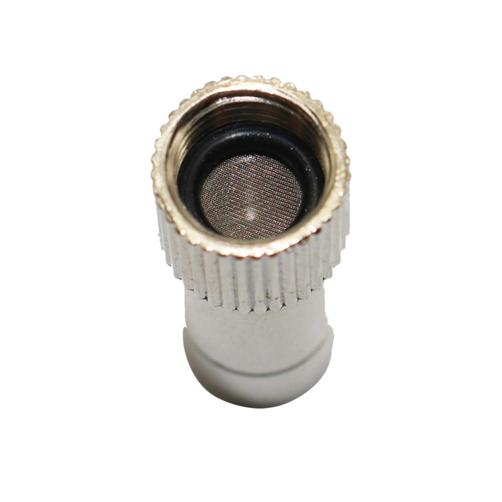 Gartenbewässerungssystem-Werkzeuge 0,2-0,6 mm Kupfersprüher mit Filter, 8 mm Schiebeverschluss-Schnellanschlussdüse, 30 Gewächshaus-Kühlzerstäuberdüsen (Farbe: 0,4 mm Nebel)