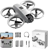 Drone com câmera HD para adultos, rolamento 360° inteligente para evitar obstáculos, decolagem/pouso, modo sem cabeça, 2 baterias, drone de controle remoto, mini aeronave portátil, presentes para