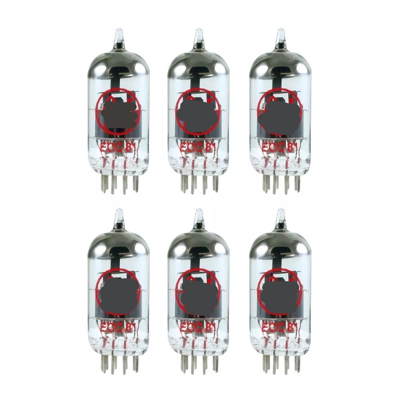 6 Pcs Gain Matched (6) 12AT7 / ECC81 Vacuum Tubes -