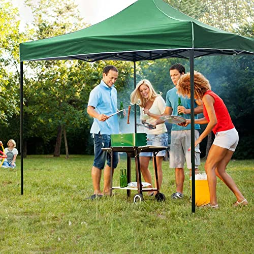 BAKAJI Cenador de 3 x 3 Metros Plegable de Tejido de poliéster Impermeable con Estructura de Metal Plegable de acordeón, Carpa portátil para ferias, mercados, Jardines, Exteriores + Bolsa para - imagen 2