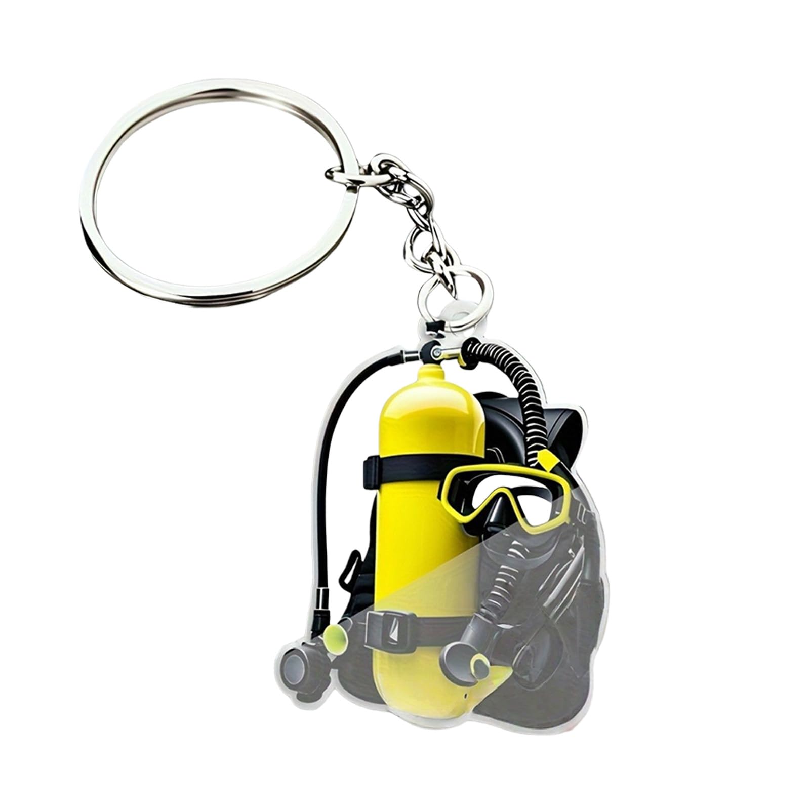 Zbiianxer Style5 Acrylic Keychain With Diving Theme For Vehicle Decoration And Home Ornament Ideal Festive Present For Christmas Diving Keychain