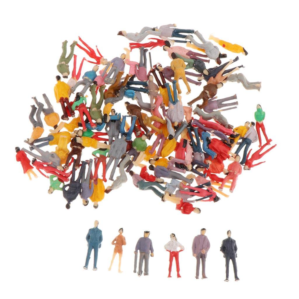 FASHIONMYDAY Fashion My Day® 100Pcs Painted People Figures Miniatures for Train Railway Layout 1:75 | Toys & Hobbies | Model Railroads & Trains | HO Scale | Parts & Accessories | Figures & People