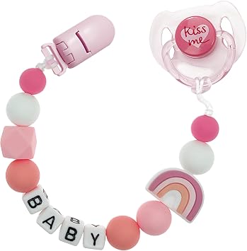 Reborn Baby Dolls Pacifier Clips Accessories with Magnetic Pacifier Pink Style Magnetic Pacifier Clips for Reborn Baby Doll