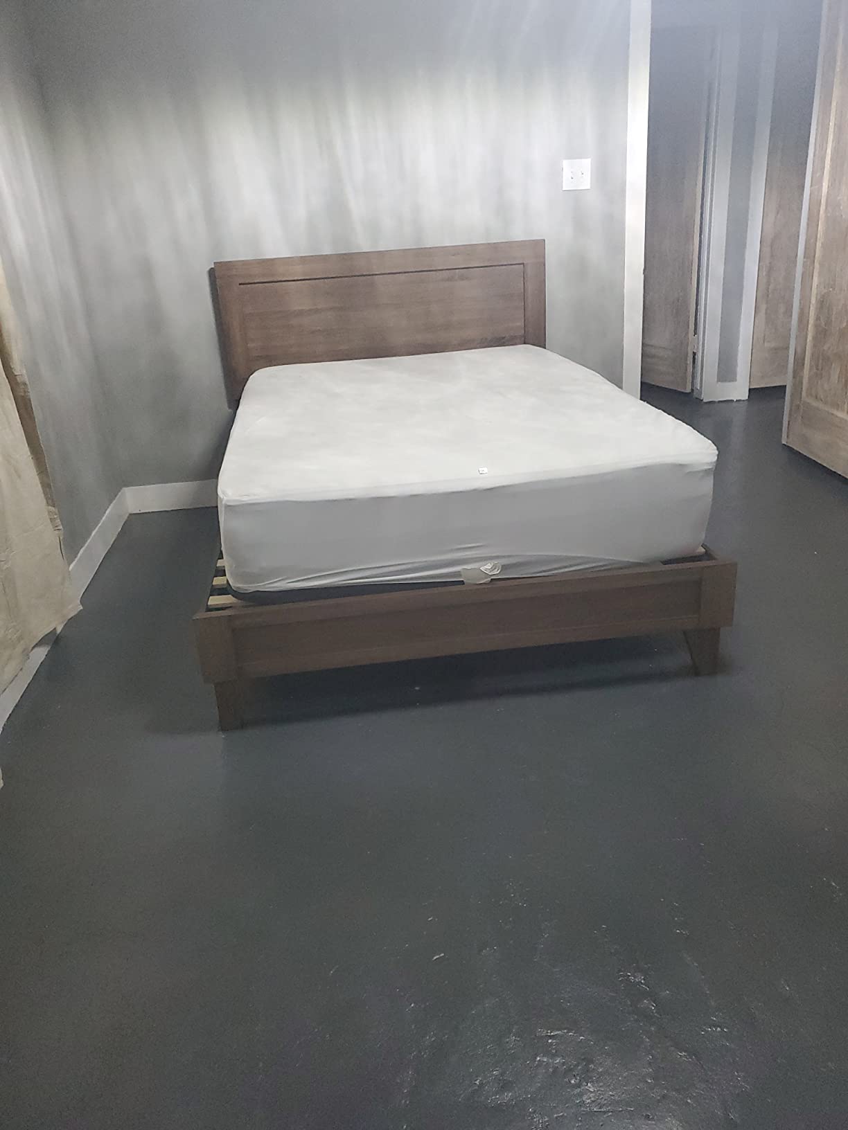 37/mo Finance Edenbrook Delta Full Bed Frame with Headboard Wood