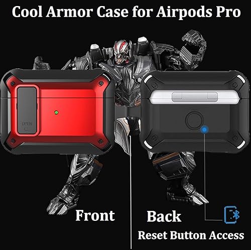 Miniatura 6 de Funda de bloqueo para Airpods Pro de 21 generación 201920222023, carcasa rígida militar de cuerpo completo, protección a prueba de golpes con kit