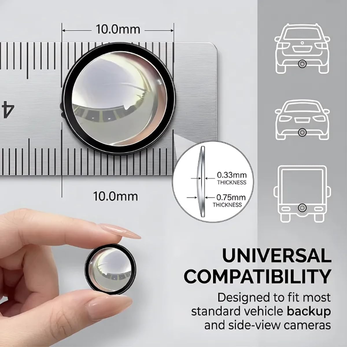 Backup Camera Rain Shield, Car Camera Lens Protector — Clear, Weatherproof, Anti-Glar, 2PCS Car Backup Camera Protective Sticker, Anti-Rain Car Reversing Cameras Protection (2 pc) - 3