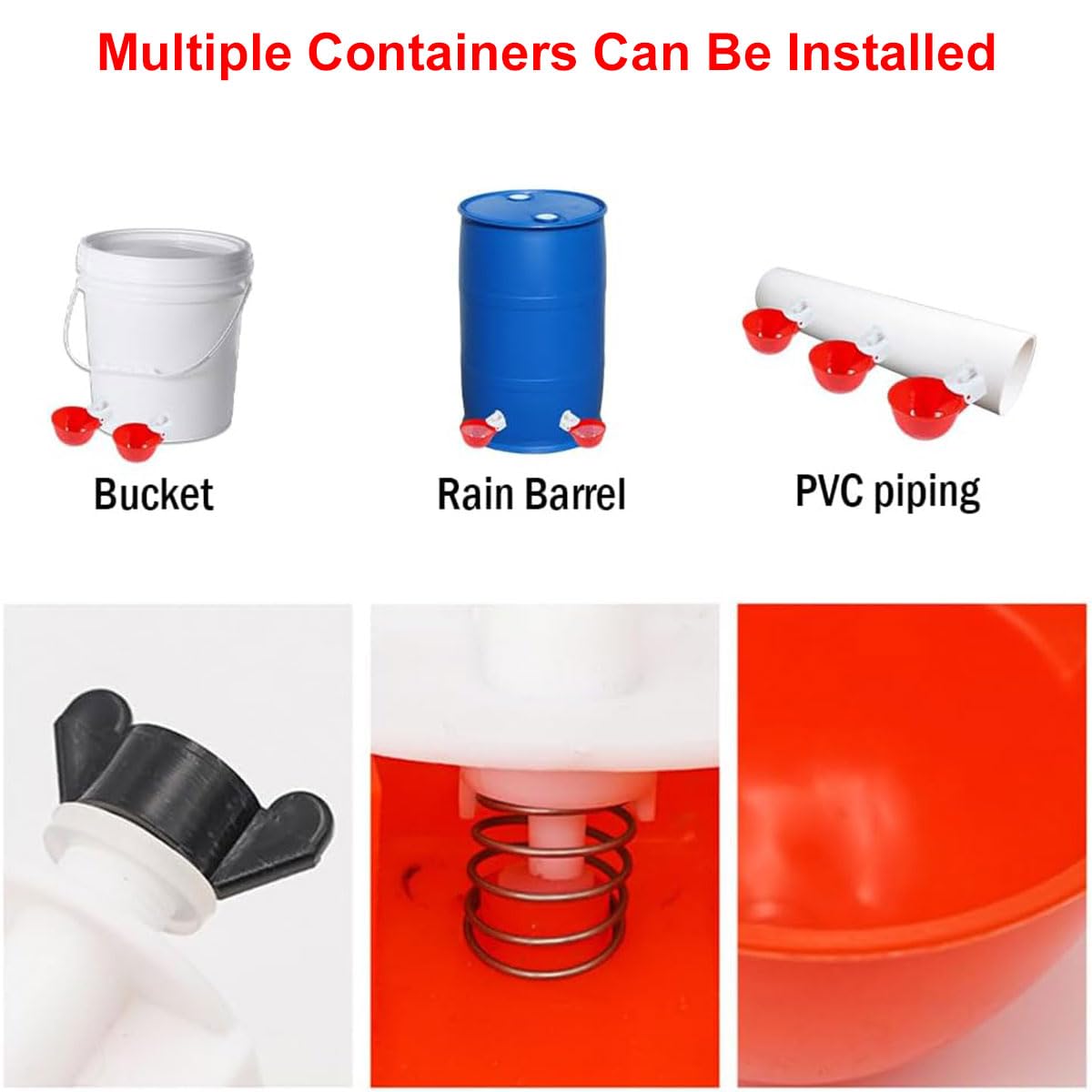 Lot De 6 Abreuvoirs Automatiques Pour Poules - Eau Fraîche Continue Pour Volailles, Canards Et Oies