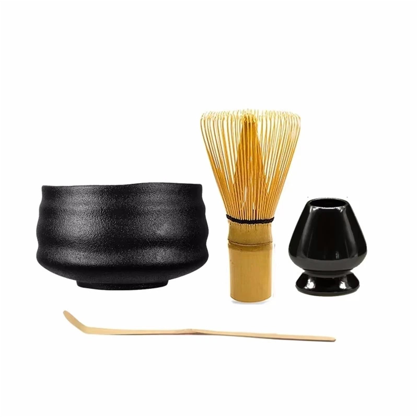 Cuenco de cerámica rosa for matcha, batidor de té Macha, soporte for chawan, Chasen, cuchara, colador, taza for ceremonia Juego de Té Matcha(Pink)