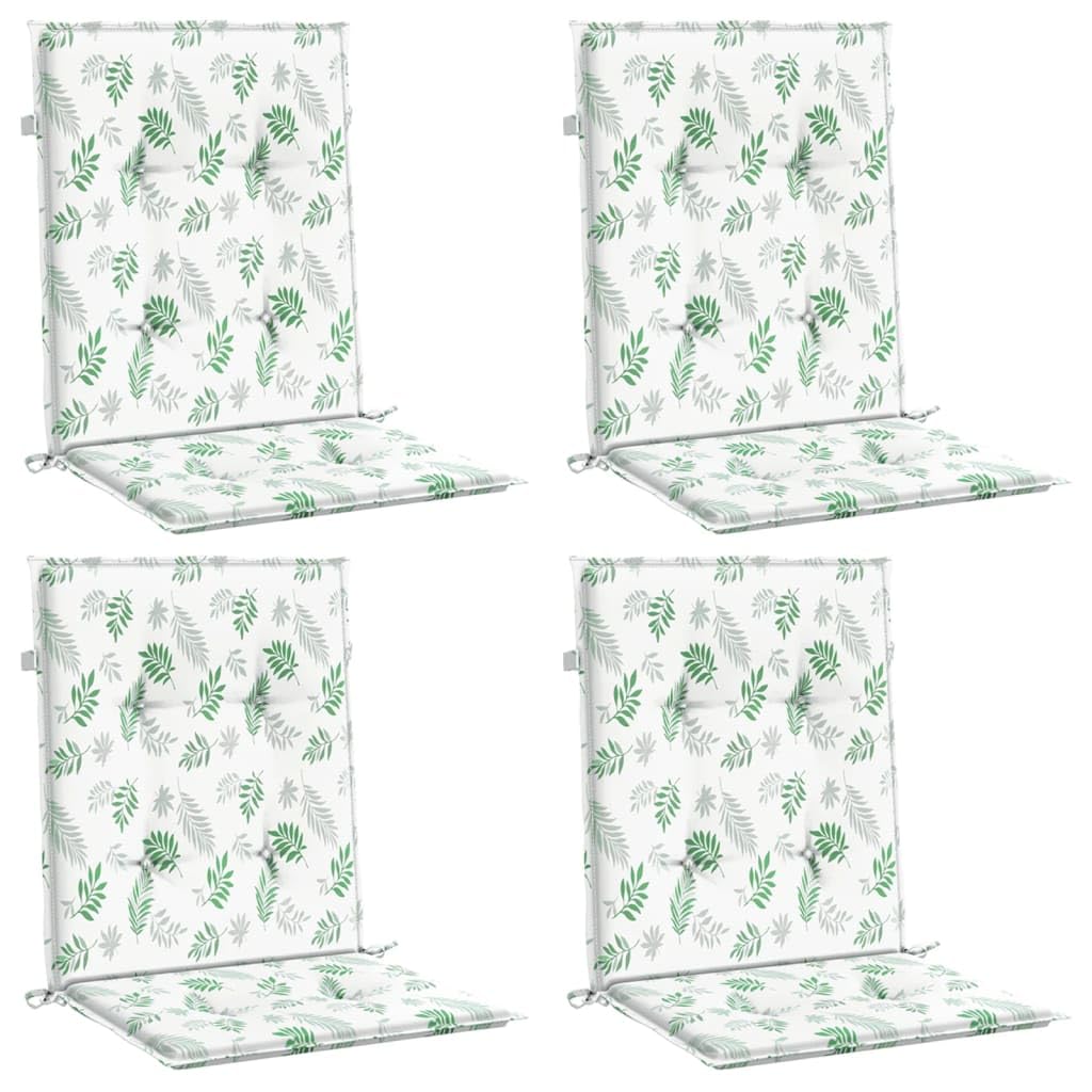Coussin de chaise pour soulager le dos vidaXL lot de 4 coussins de siège à motif feuille