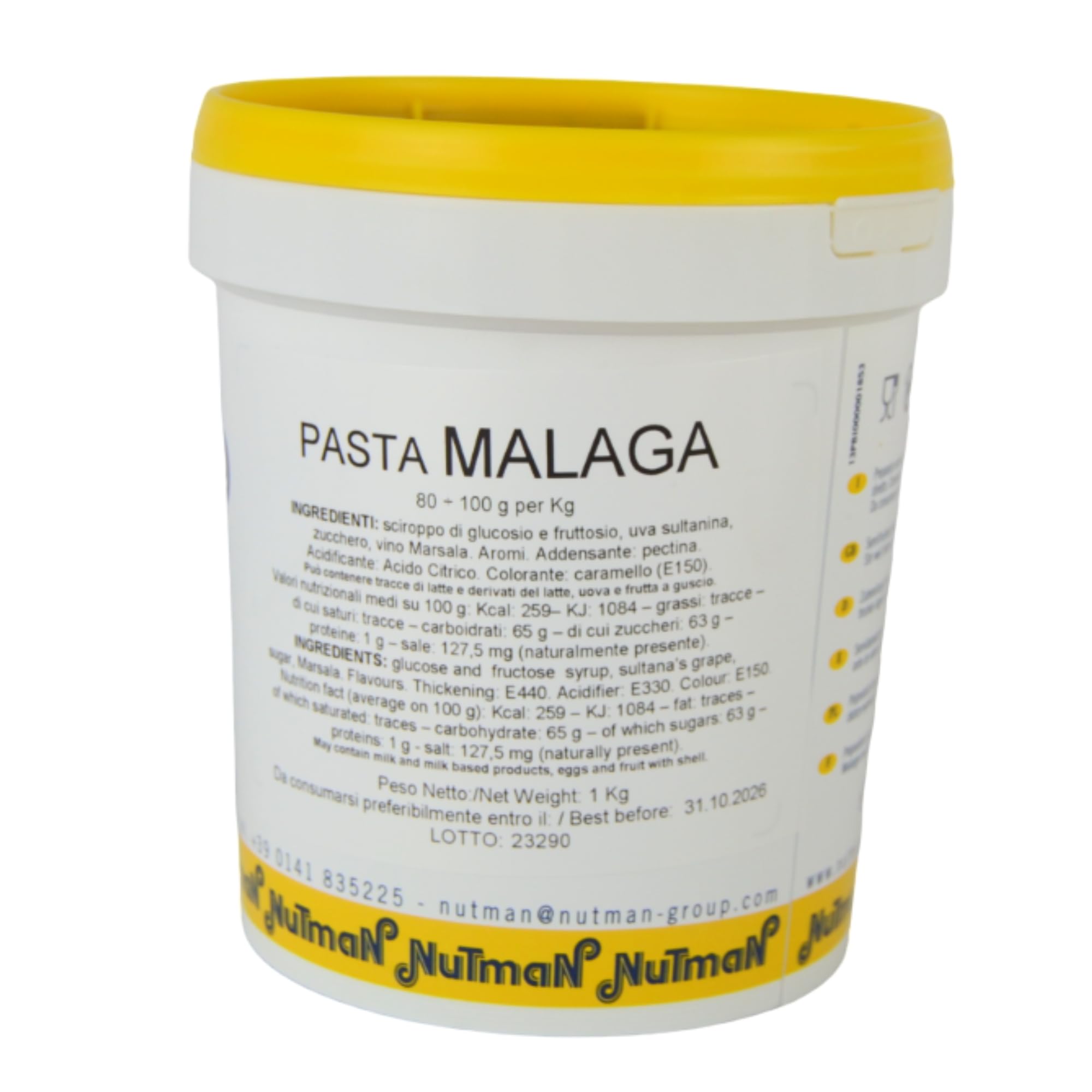 DUE ESSE S.N.C. DI SABATINI ALDO KG 1 PASTA MALAGA PREPARATO SEMILAVORATO PER GELATERIA E PASTICCERIA