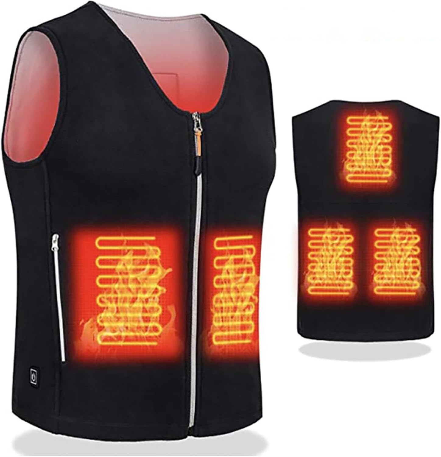BAHREL Lightweight Heated Vest for Men Women, USB Charging Heating Vest, 5 Heating Zones, Winter Outerwear Vests for Hiking