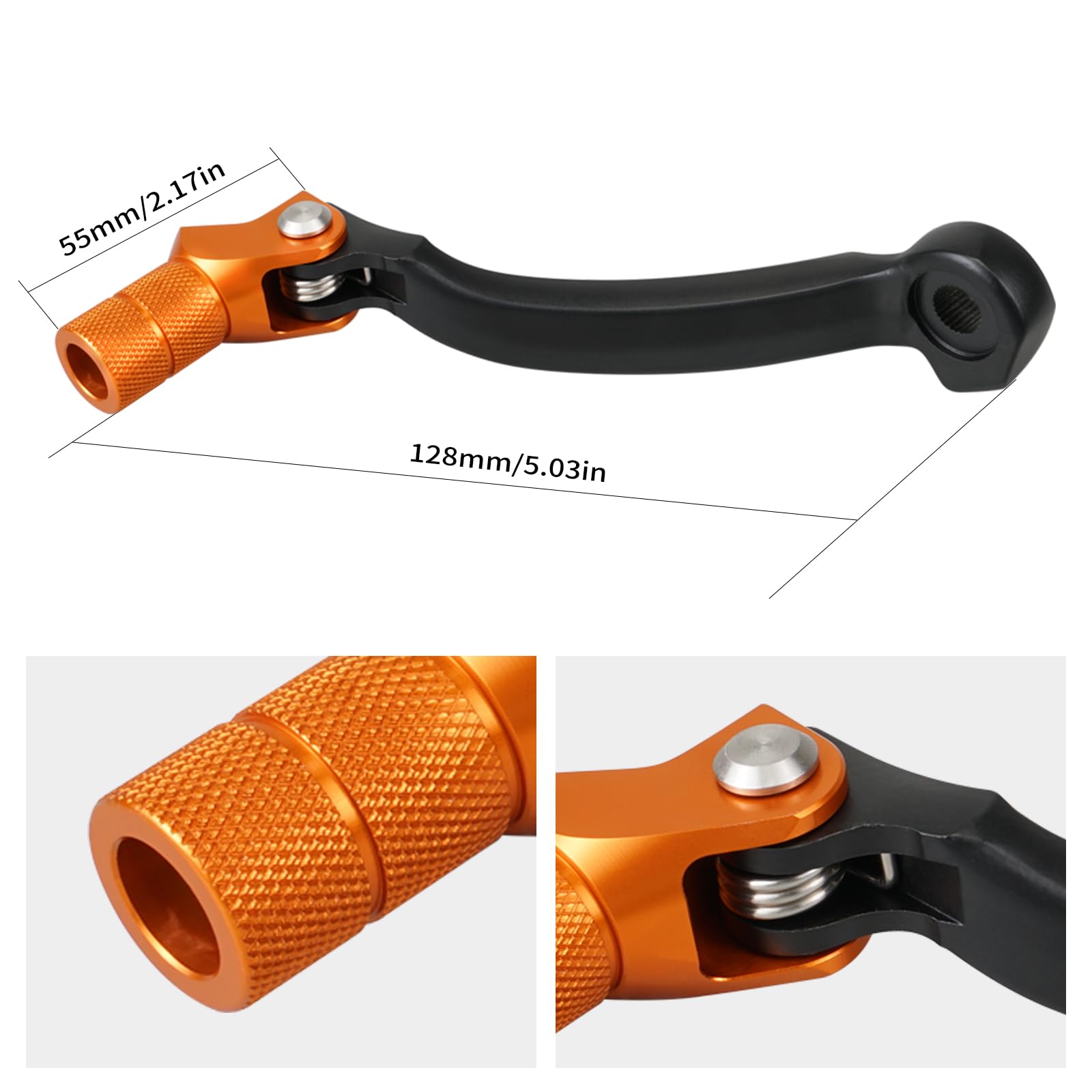 Pointe De Levier De Vitesse Moto En Billette - Compatible KTM, Husqvarna, Honda, Yamaha, Kawasaki - Orange, Noir, Bleu, Rouge, Argent
