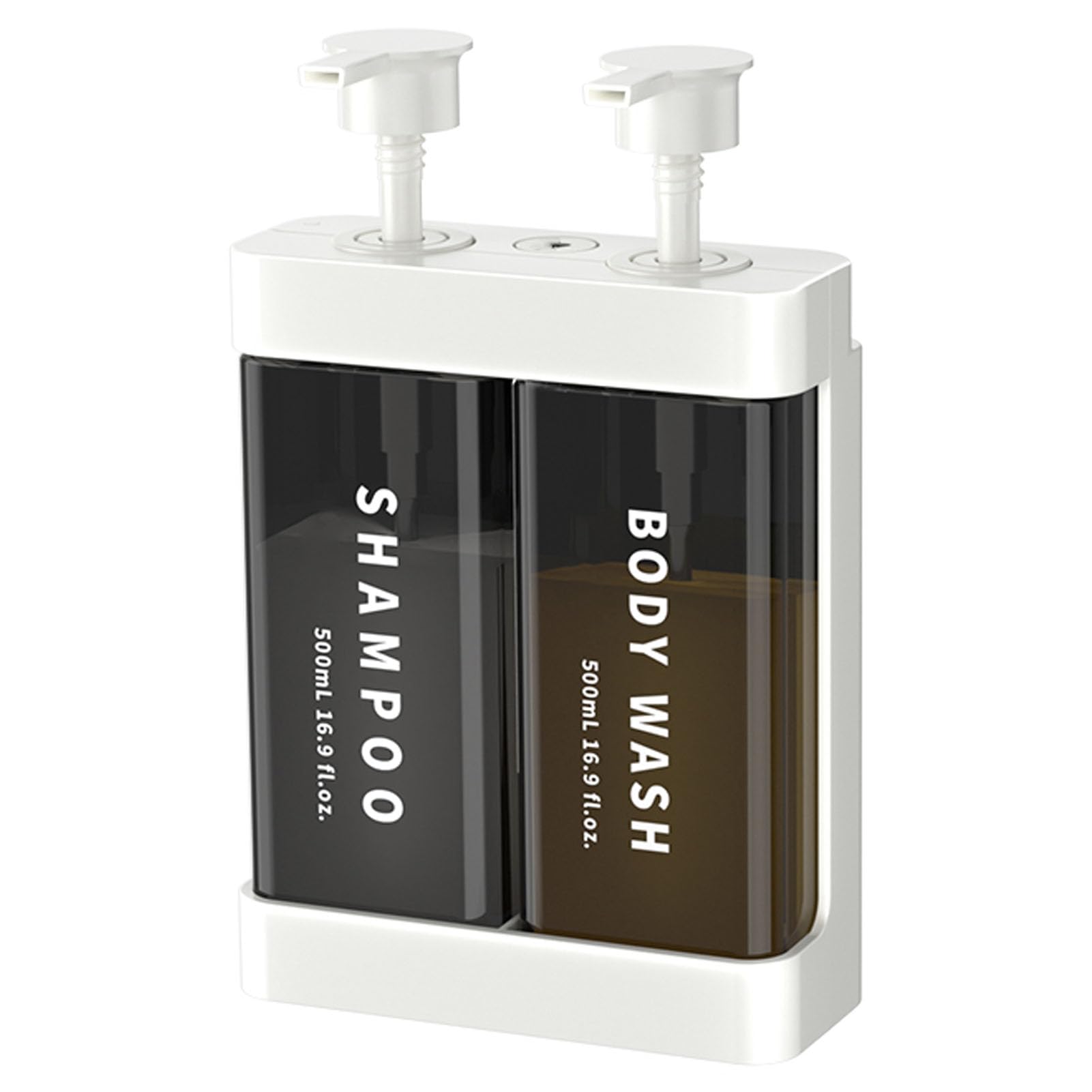 Ejoyous Dispensatore Manuale di Sapone Liquido, Doppia Camera da 500 Ml