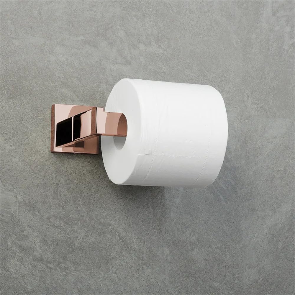 LYGXWJFC Toallero Accesorios de Hardware de baño de Oro Rosa Pulido, Toallero de baño, Toallero, 1 Soporte de Papel, A