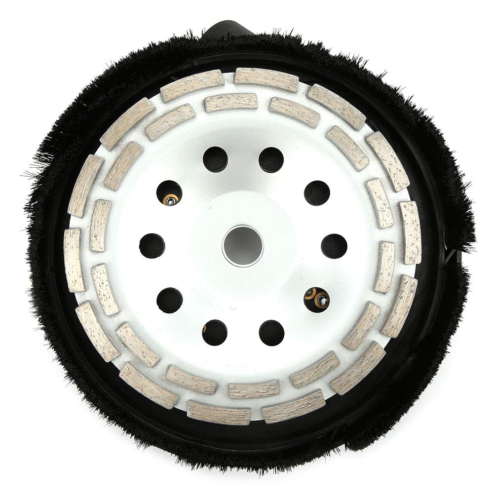 Osłona przeciwpyłowa PolyGen 180 mm z dołączoną tarczą szlifierską 180 mm, regulowany zacisk 48–76 mm, akcesoria do szlifierek kątowych do bezpyłowej pracy na podłogach betonowych